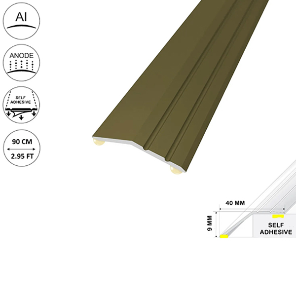 Self Adhesive Aluminium Door Trim For Laminate Floors at Different Levels 