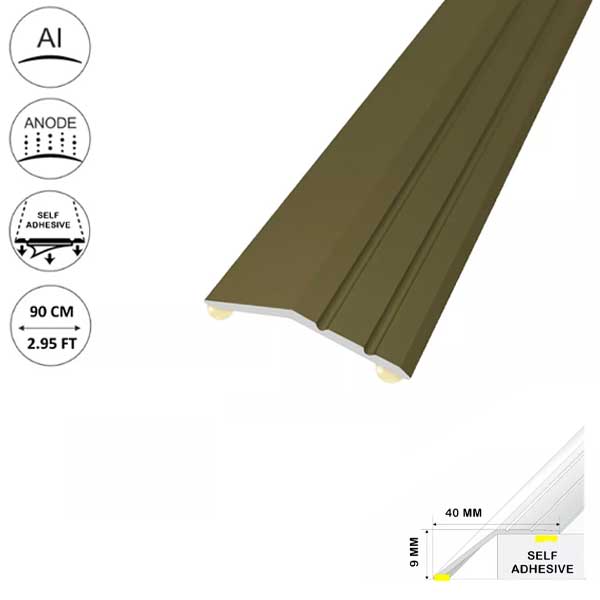 Self Adhesive Aluminium Door Floor Trim For Laminate Surfaces