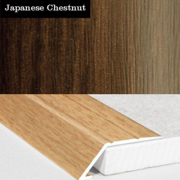 31mm Wide Aluminium Wood Effect door Threshold Ramp Self Adhesive