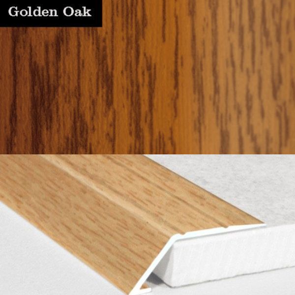 31mm Wide Aluminium Wood Effect door Threshold Ramp Self Adhesive