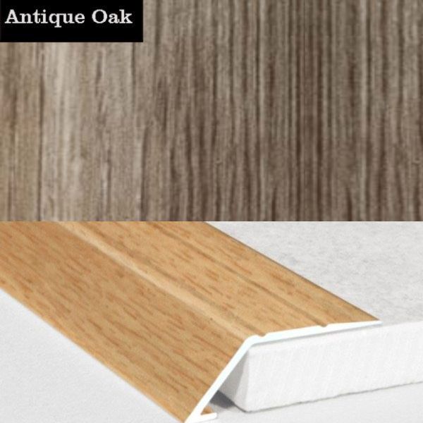 31mm Wide Aluminium Wood Effect door Threshold Ramp Self Adhesive