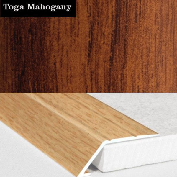 31mm Wide Aluminium Wood Effect door Threshold Ramp Self Adhesive