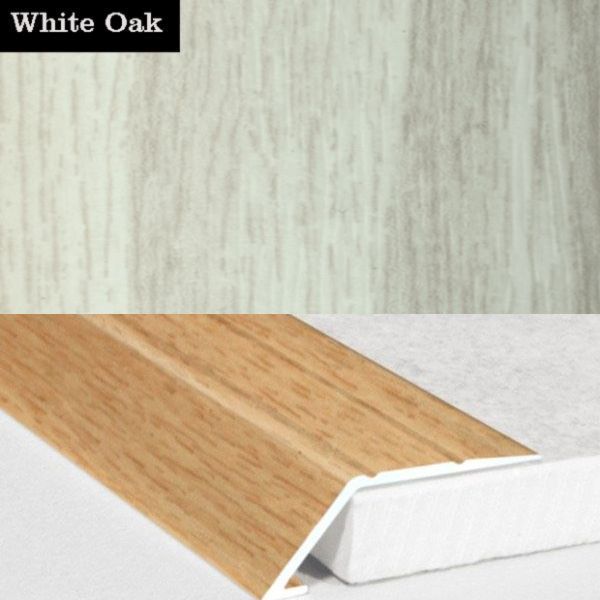 31mm Wide Aluminium Wood Effect door Threshold Ramp Self Adhesive