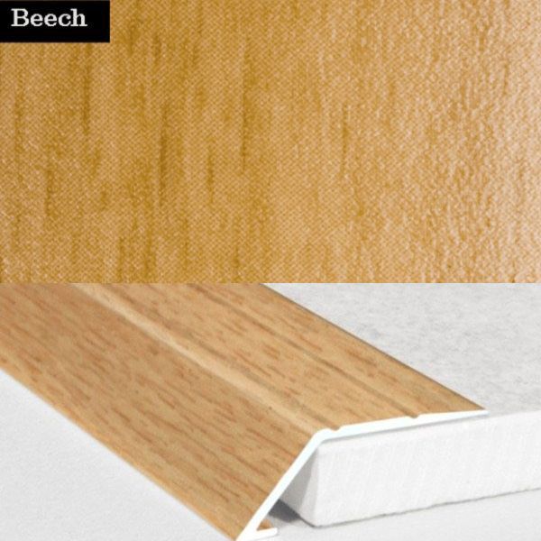 31mm Wide Aluminium Wood Effect door Threshold Ramp Self Adhesive