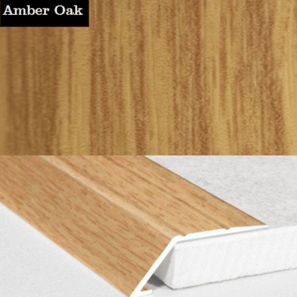 31mm Wide Aluminium Wood Effect door Threshold Ramp Self Adhesive