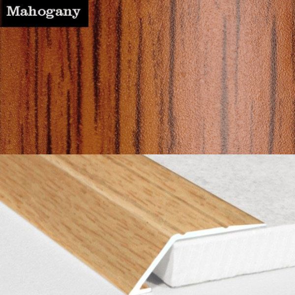 31mm Wide Aluminium Wood Effect door Threshold Ramp Self Adhesive