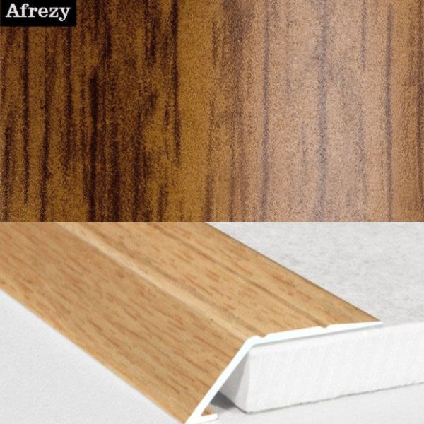 31mm Wide Aluminium Wood Effect door Threshold Ramp Self Adhesive