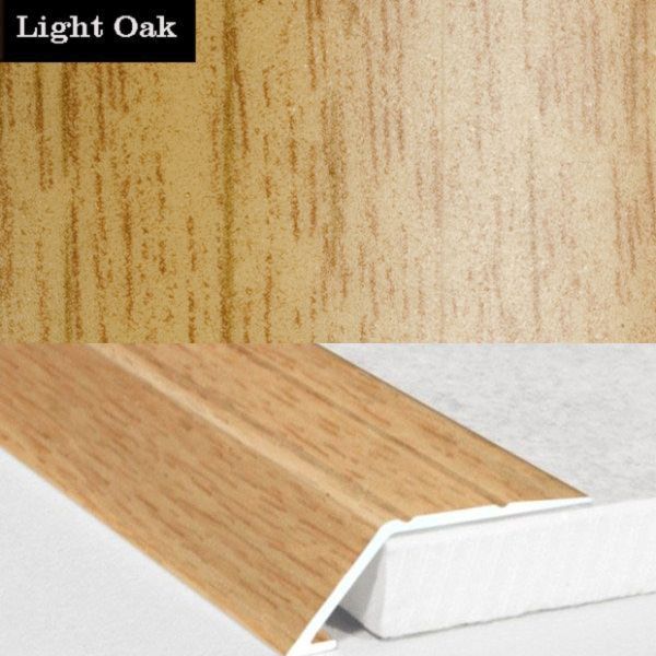 31mm Wide Aluminium Wood Effect door Threshold Ramp Self Adhesive