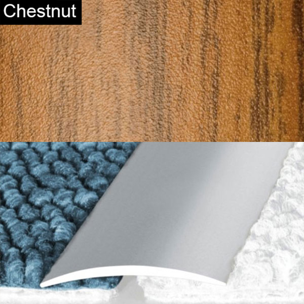 Self Adhesive Flat Aluminium Wood Effect Door Thresholds