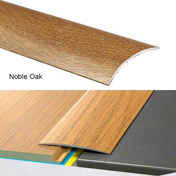 Self-Adhesive Wood Effect Transition Strip Carpet Cover 80mm Wide Door Floor Threshold