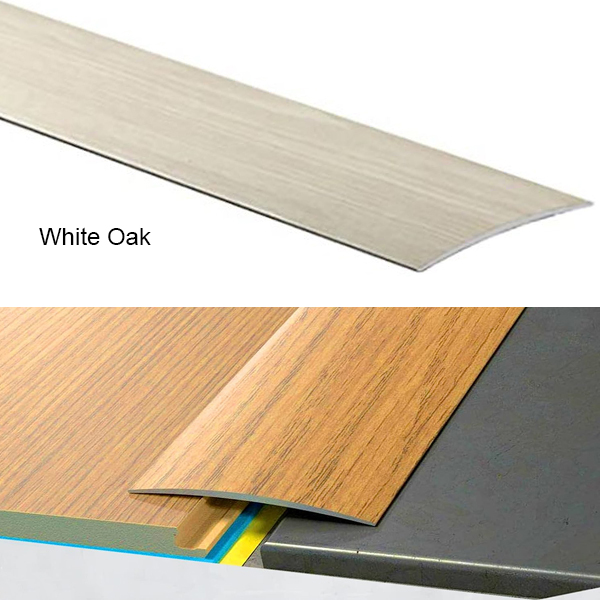 Self-Adhesive Wood Effect Transition Strip Carpet Cover 80mm Wide Door Floor Threshold