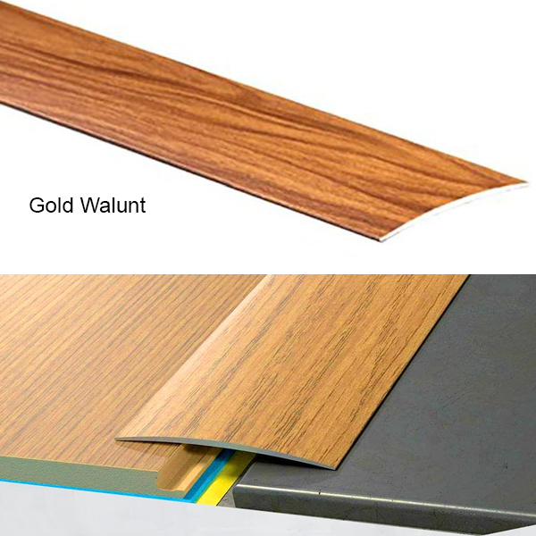 Self-Adhesive Wood Effect Transition Strip Carpet Cover 80mm Wide Door Floor Threshold