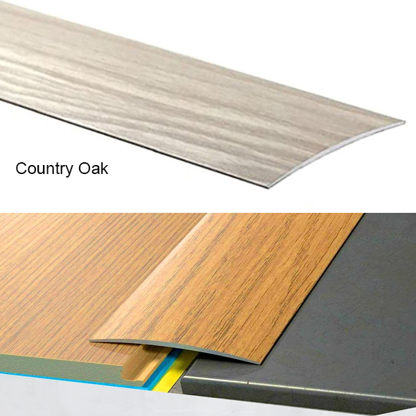 Self-Adhesive Wood Effect Transition Strip Carpet Cover 80mm Wide Door Floor Threshold