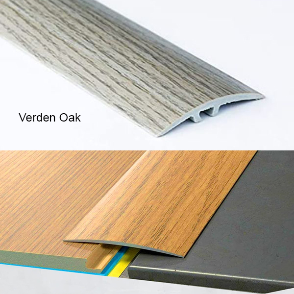 Self-Adhesive Wood Effect Transition Strip Carpet Cover 80mm Wide Door Floor Threshold