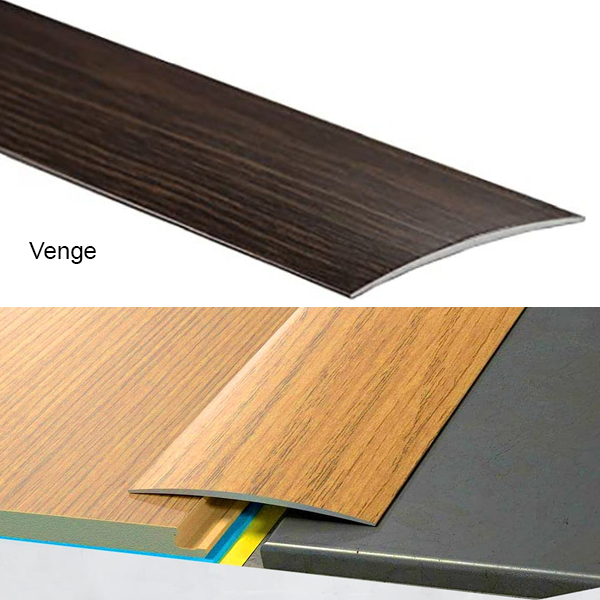 Self-Adhesive Wood Effect Transition Strip Carpet Cover 80mm Wide Door Floor Threshold