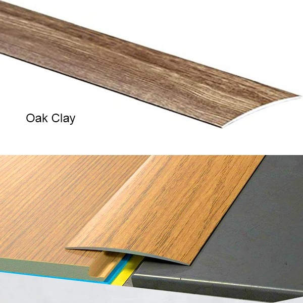 Self-Adhesive Wood Effect Transition Strip Carpet Cover 80mm Wide Door Floor Threshold