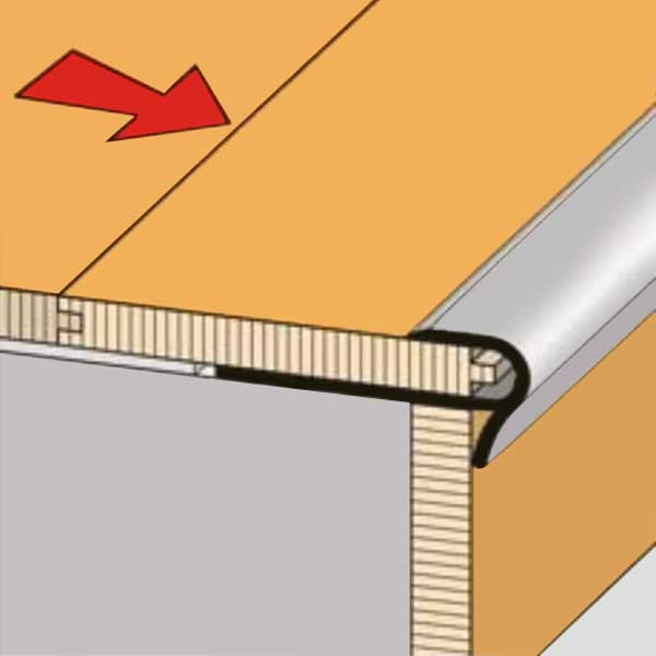 Anodised Aluminum Stair Nosing for 14 to 16mm Flooring Edge Trim 