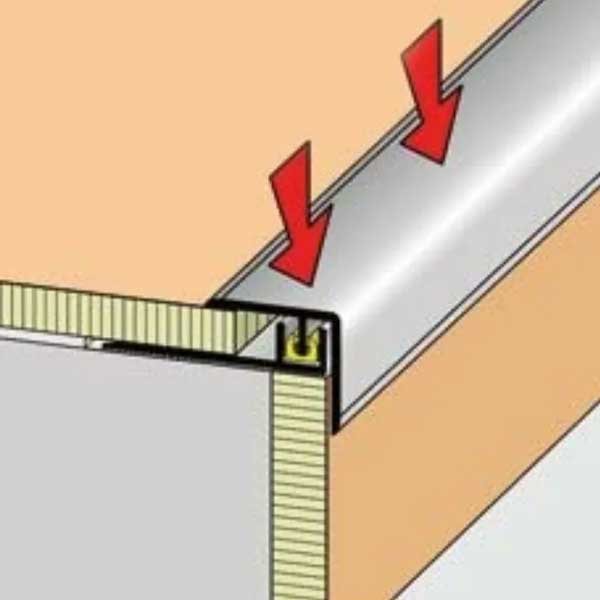 Silver Clipper Step Aluminium Stair Nosing for 7-10mm Flooring 