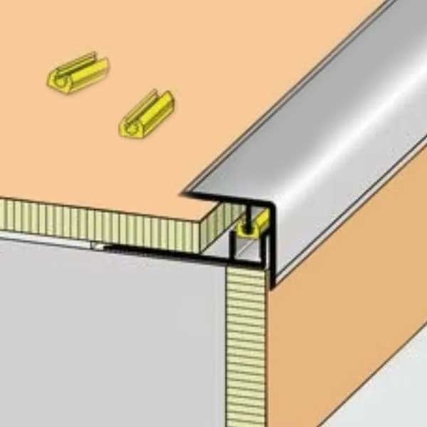 Silver Clipper Step Aluminium Stair Nosing for 7-10mm Flooring 