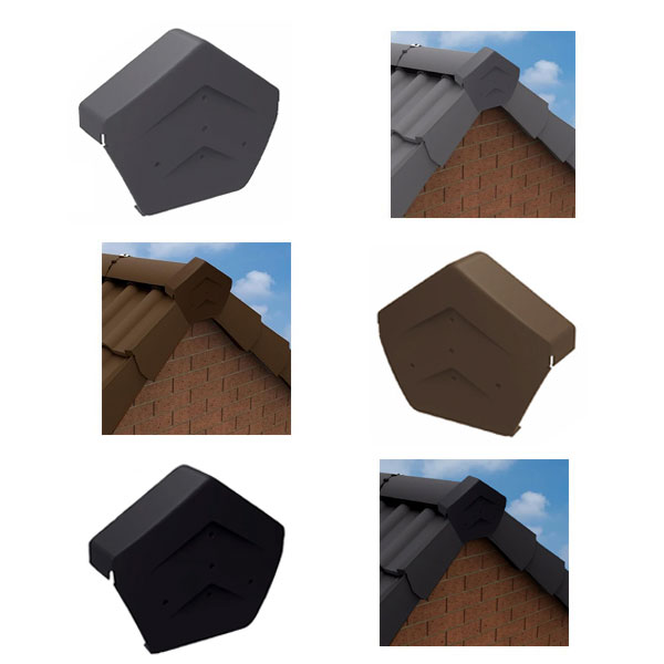 Dry Verge Square Ridge End Roof Kit