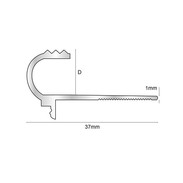 Bullnose Tile-In Stair Nosing enhance the step installation and protect the edge