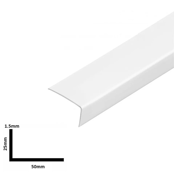 Unequal Angle Plastic Trim PVC Cover Strip Rigid Corner Angle Edging 1 Metre