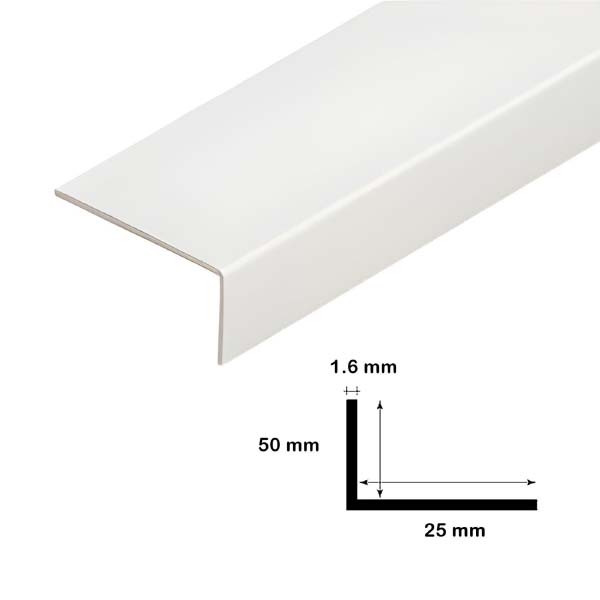 Unequal 90 Degree Plastic  2.5m Long PVC Corner Angle Trim