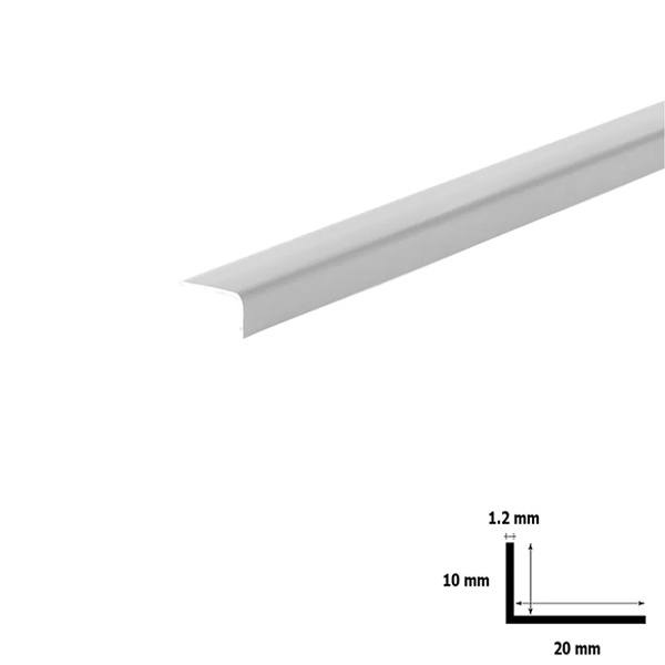 Unequal PVC Plastic Corner 90 Degree Angle Trim - 2.5m Long