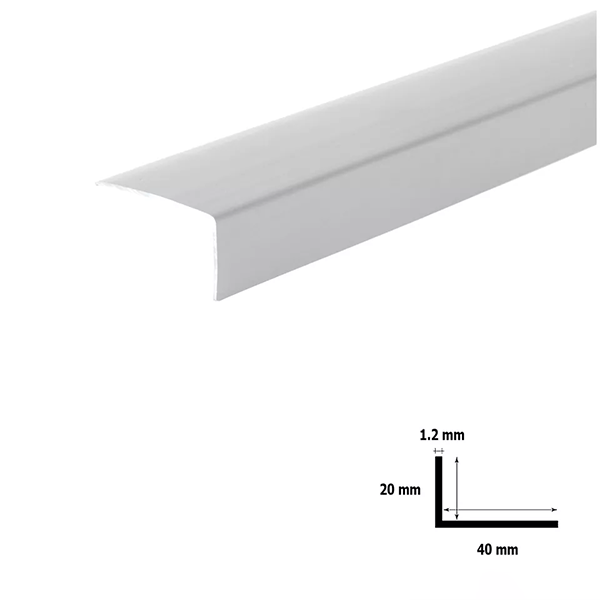 Unequal PVC Plastic Corner 90 Degree Angle Trim - 2.5m Long