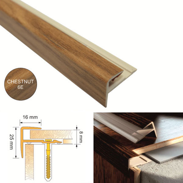 UPVC Push In Stair Nosing for Stair Edges