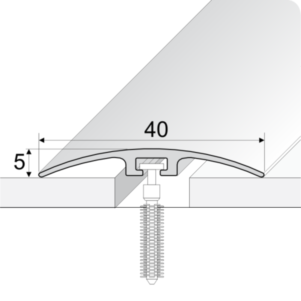 40mm Wide PVC Wood Effect Door Threshold Strip Screwfix