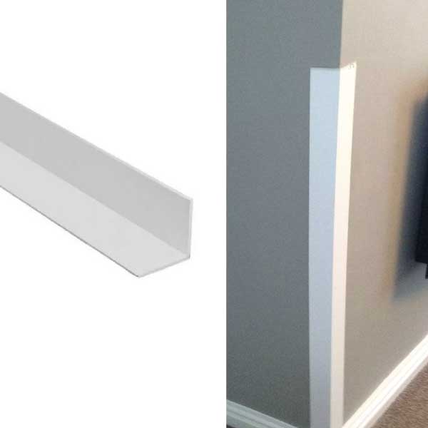 Wall Corner Protector White Plastic Angle Trim Cover