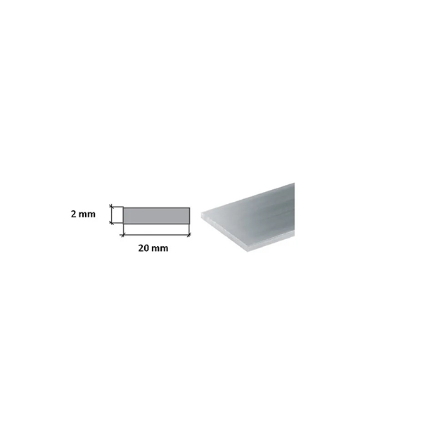 Aluminium Flat Bar/Plate - 1 Meter Long