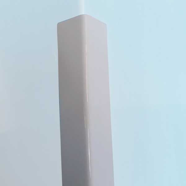 White UPVC Corner wall protector 300 mm to 1220 mm Length with 50 mm return legs