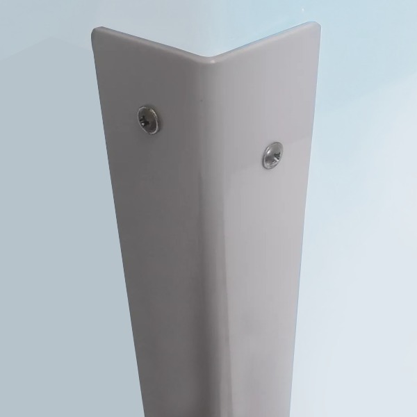 White UPVC Corner wall protector 300 mm to 1220 mm Length with 50 mm return legs